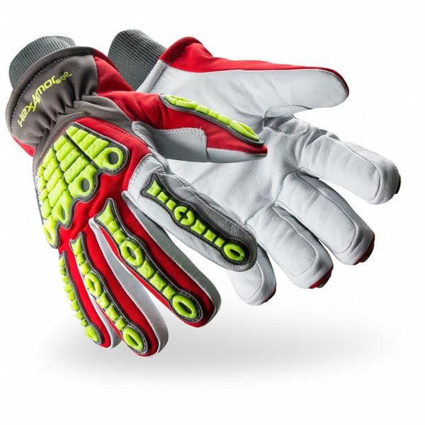 Hexarmor Safety Gloves, Grey/Hi-Vi/Red/White, XL, PR - 4073W-XL (10)