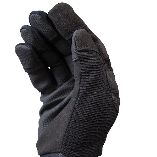 Klein Tools Mechanics Gloves, Fabric Palm, XL, Black - 40234