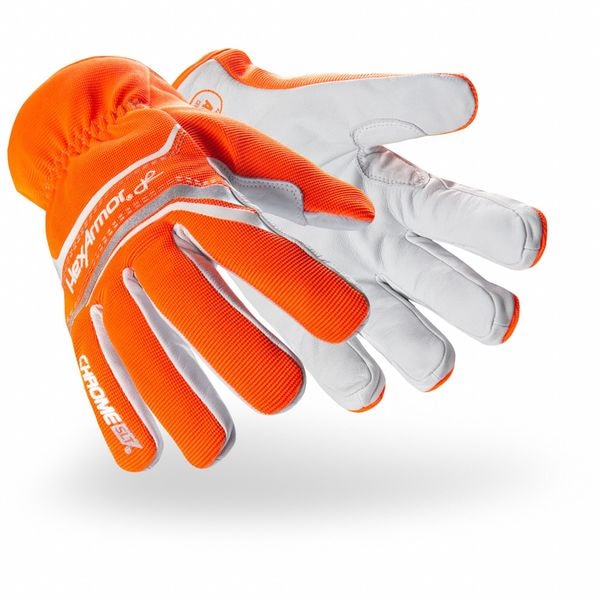 Hexarmor Safety Gloves, Orange/White, XXL, PR - 4075-XXL (11)