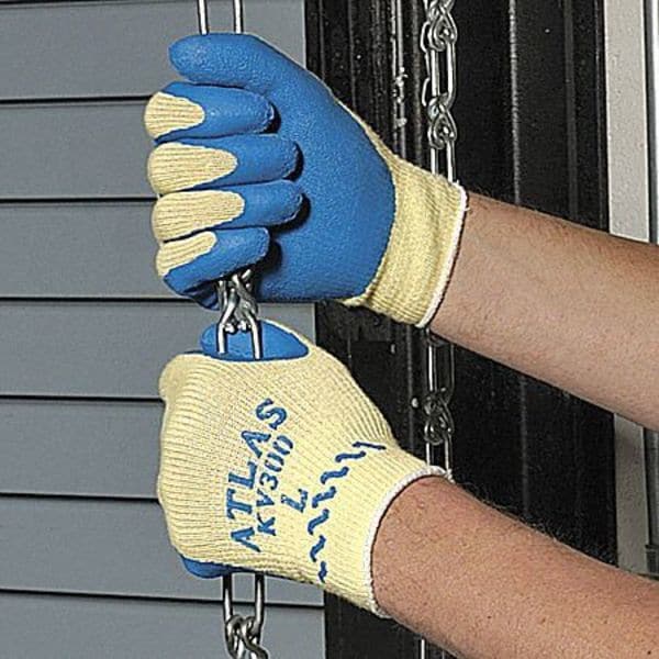 Showa Coated Gloves, Cut Level A3 , Dipped , Latex , Smooth , XL 1 PR - KV300XL-10