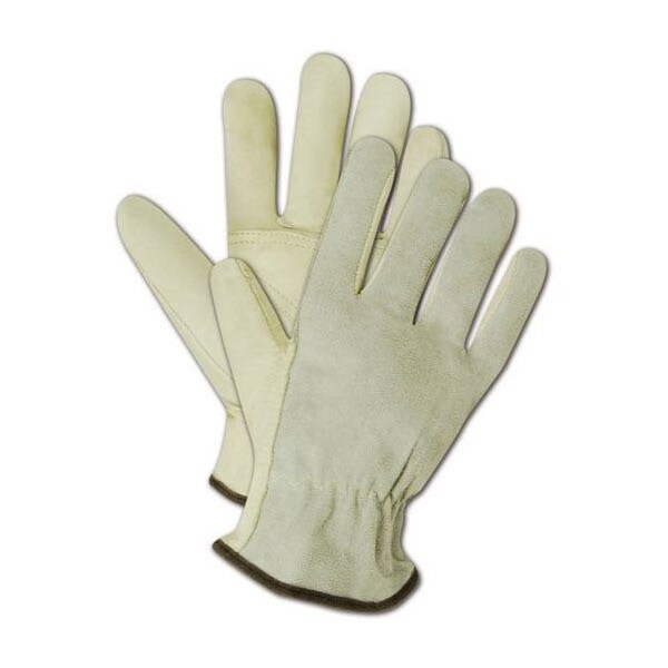 Magid Leather Drivers Gloves, Slip On Cuff, Keystone Thumb Thumb, Tan, XL 12 PK - B6544E-XL