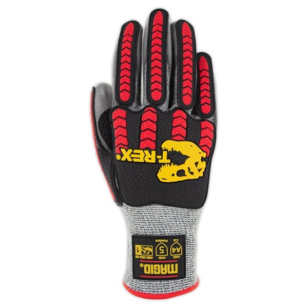 Magid Coated Gloves, Polyurethane, 5 Abrasion Level, Salt & Pepper, , L 1 PR - TRX442L