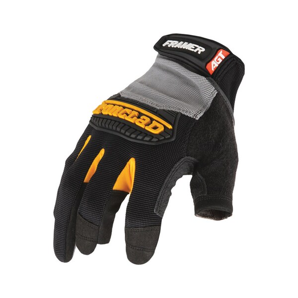 Ironclad Performance Wear Ironclad Framer Men's Hook & Loop Fingerless Gloves Black/Gray XL 1 pk - FUG-05-XL