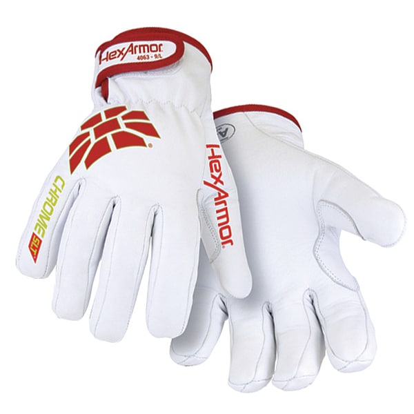 Hexarmor Cold Protection Cut-Resistant Gloves, Goatskin, Hook-and-Loop Cuff, Keystone Thumb, Full Finger, M - 4063-M (8)