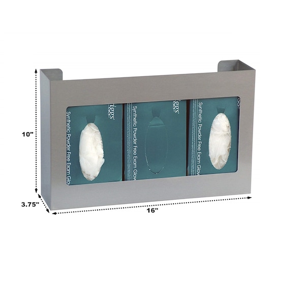 Omnimed Stainless Steel Triple Glove Box Holder - 305303