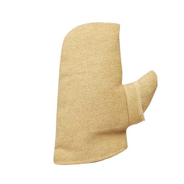 National Safety Apparel Heat Resistant Mittens, PBI/Kevlar(R), Unrated Max Temp., Yellow, One Size Fits Most, 1 PR - M25PBLW11001