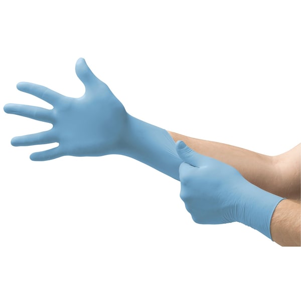Ansell TouchNTuff 92-675, Disposable Gloves, 4.3 mil Palm, Nitrile, Powder-Free, XL, Blue - 565719