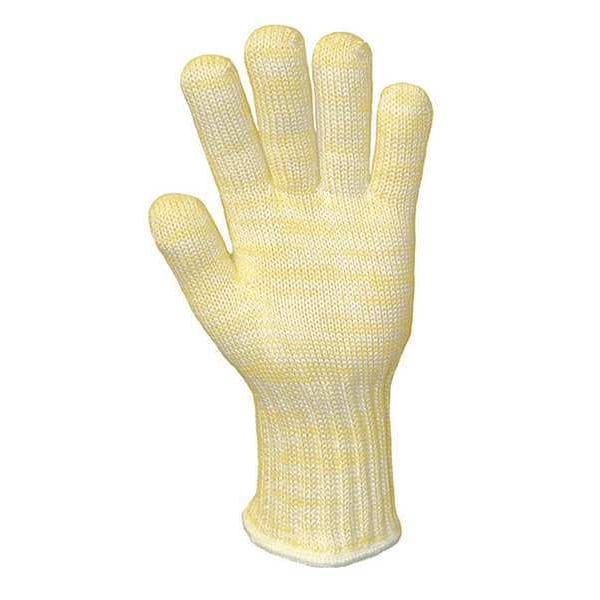 Wells Lamont Heat Resistant Gloves, Kevlar(R)/Nomex(R)/Cotton, 500 Degrees F Max Temp., Yellow/White, L, 12 PK - 2610L-GR