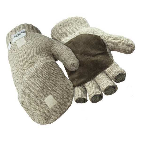 Refrigiwear Cold Protection Mitt Gloves, Suede Leather Palm, 100g Thinsulate/Tricot Lining, Brown, L - 0304RBRNLAR