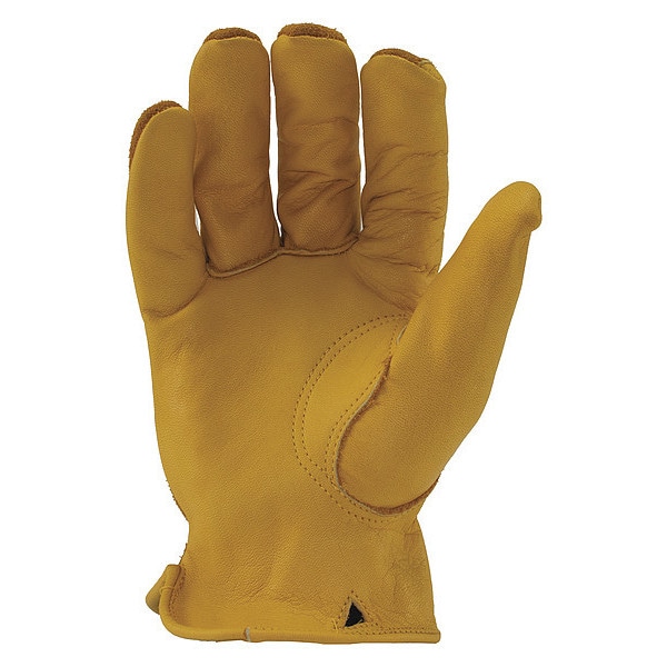 Ironclad Performance Wear Leather Gloves, Cowhide, Shirred Slip-On, Wing Thumb, Gunn Cut, Tan, L, 1 PR - IEX-WHO-04-L