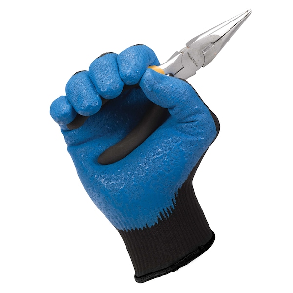 Kleenguard Coated Gloves, Foam Nitrile, Foam, Palm, 3 Abrasion Level, Black, XS (6) 1 PR - 47084