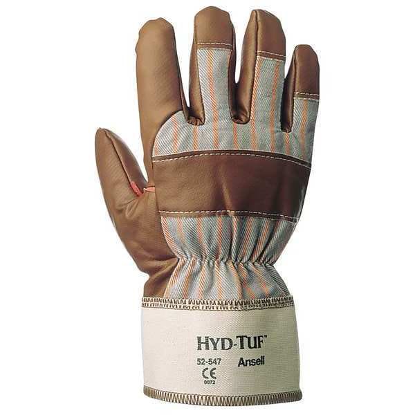 Ansell Coated Gloves, 4 Abrasion Level, Brown, 10, 1 PR - 52-547