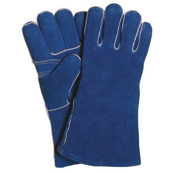 Tillman Cowhide Leather Stick Welding Gloves, Straight Thumb, Blue, Size XL, 1 Pair - 1018B