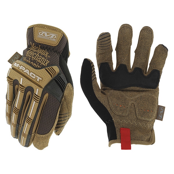 Mechanix Wear Mechanics Gloves, TPR Back, Shirred Slip-On, Brown - MPC-07-009