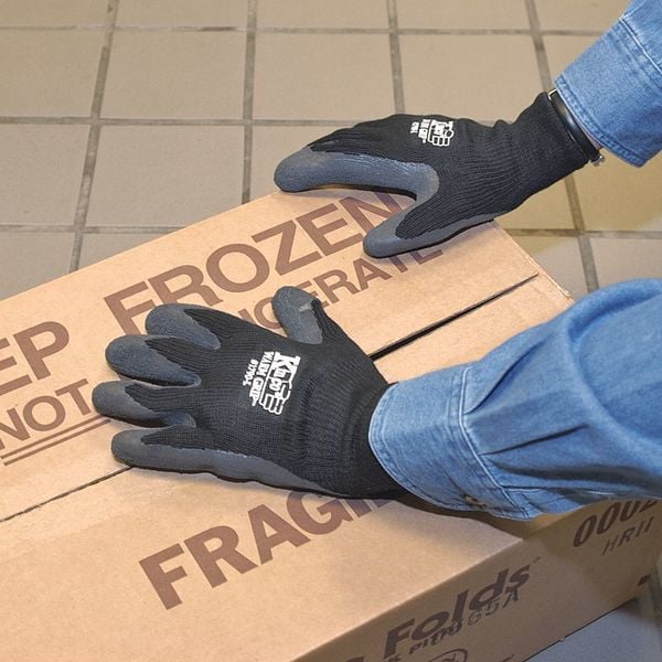 Kinco Cold Protection Gloves, Latex Palm, Thermal Lining, Gray, S - 1790-S