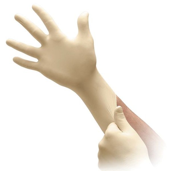 Ansell Sterile Cleanroom Gloves, 4 ISO Class, Latex, 12" L, 5.9 mil, Beige, XL, 200 PK - HSCE4-879
