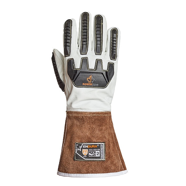 Endura Work Gloves, Drivers, XL, Leather, PR - 378GKGVBG-XL