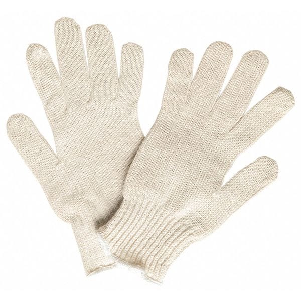 Mcr Safety Econ Weight 100 per Cotton Naturl, M, PK12 - 9638SM