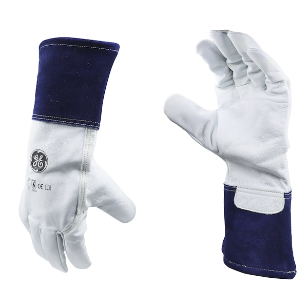 Ge GG345 Welding Gloves, Goatskin Grain Leather, L, 1 PR - GG345LC