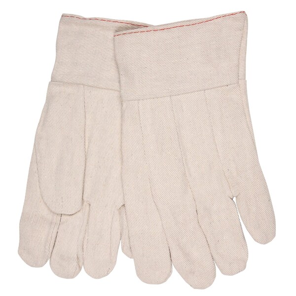 Mcr Safety Gloves, Large 10 OZ Canvas Band Top, 12PK - 8200B