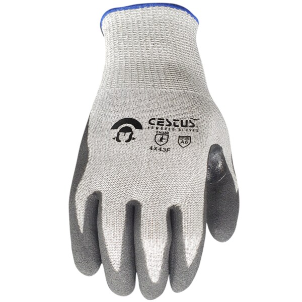 Cestus ANSI A6 Cut Resistant Work Gloves, Nitrile Coated, 13G HPPE, L - 3308-L