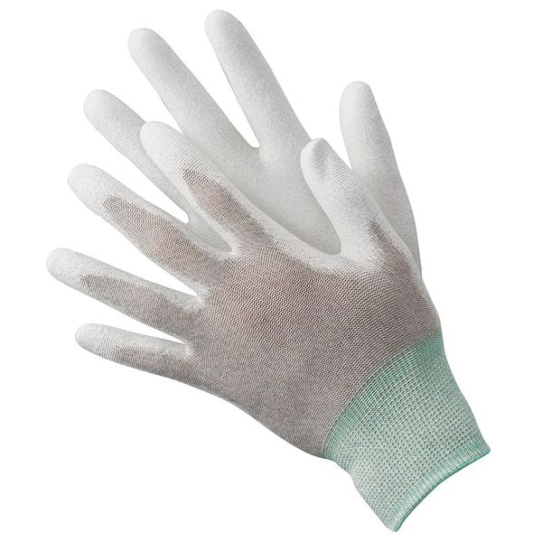 Condor Antistatic Gloves, Nylon/Copper Fiber Yarns, 9 5/8 in L, 15 ga, Tan/White, 2XL, 1 PR - 19L043