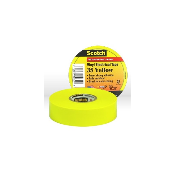 Cinta eléctrica amarilla de 3M, 1/2"X20Ft - 54007-10257