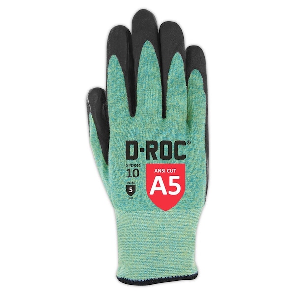 Magid Coated Gloves, Foam Nitrile, 4 Abrasion Level, Teal, , 5 1 PR - GPD844-5