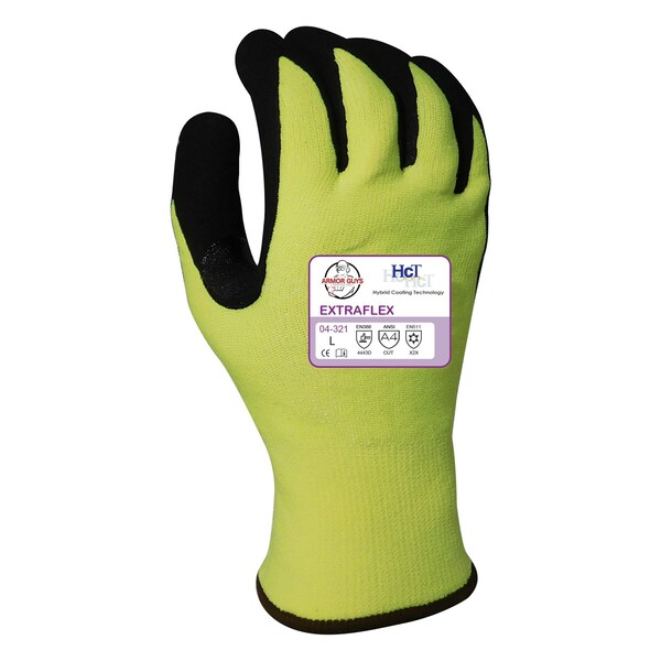 Armor Guys Cut Resistant Gloves, Cut Level A4 , Nitrile Palm , M 12 PK - 04-321-M