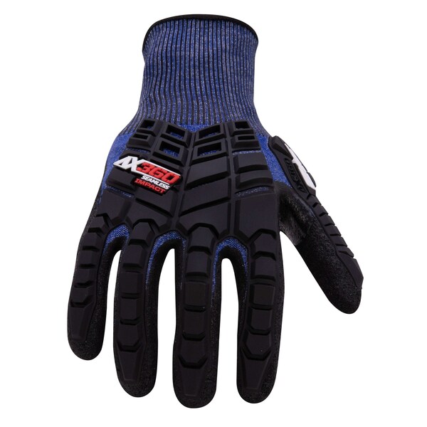 212 Performance AX360 Impact ANSI Cut 3 Lite Gloves in Blue, Large - AXIMLTC30310