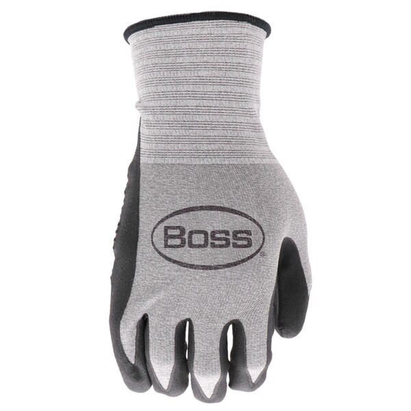 Boss Boss Unisex Indoor/Outdoor Tactile Grip Gloves Black/Gray XL 1 pair - B31181-XL