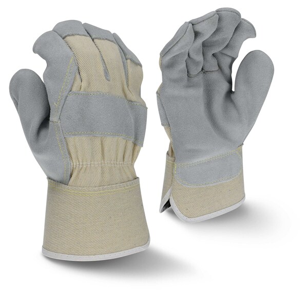 Radians Leather Glove, Leather, Gray, L, 1 PR - RWG3400WL