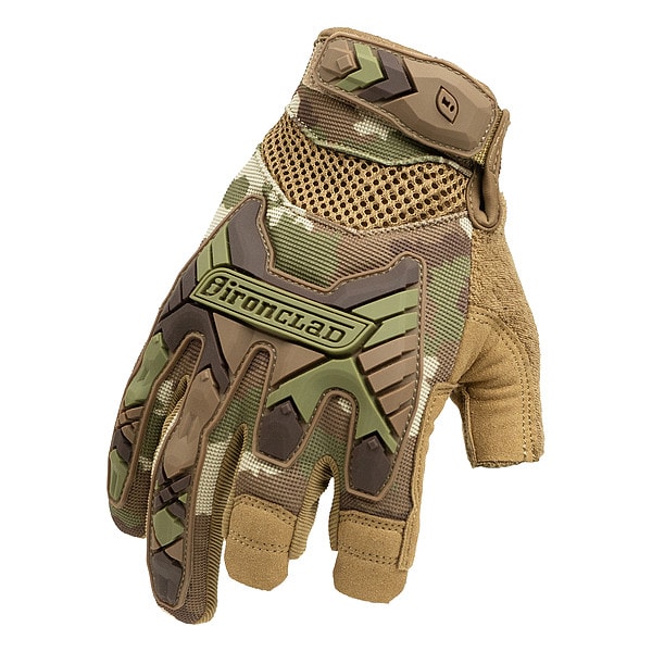 Ironclad Performance Wear Tactical Gloves, Camouflage, L, PR - EXOT-FRICAM-04-L