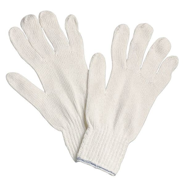 Honeywell North Knit Gloves, Cotton, Polyester, White, 1 PR - 11RK/L-H5