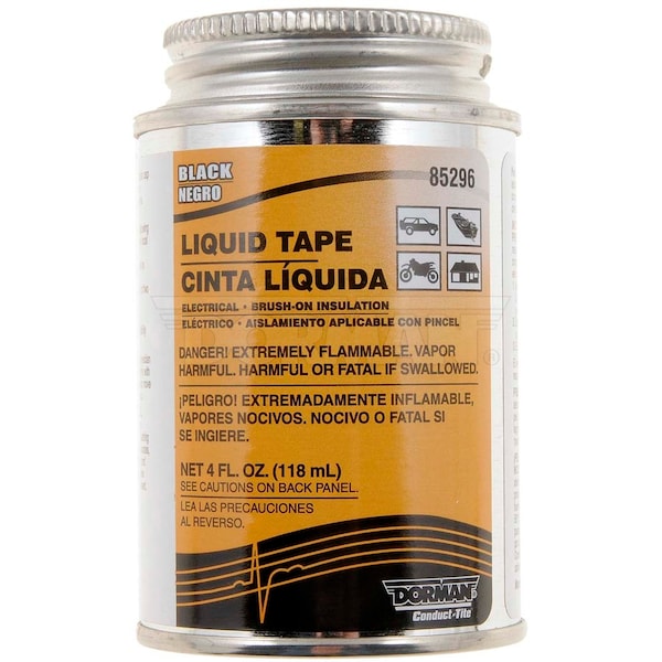 Motormite 4 oz de cinta eléctrica líquida negra, 85296 - 85296.