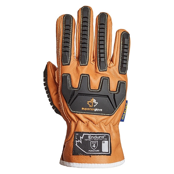 Superior Glove Leather Gloves, L, Goatskin, PR - 378GKVSB-L