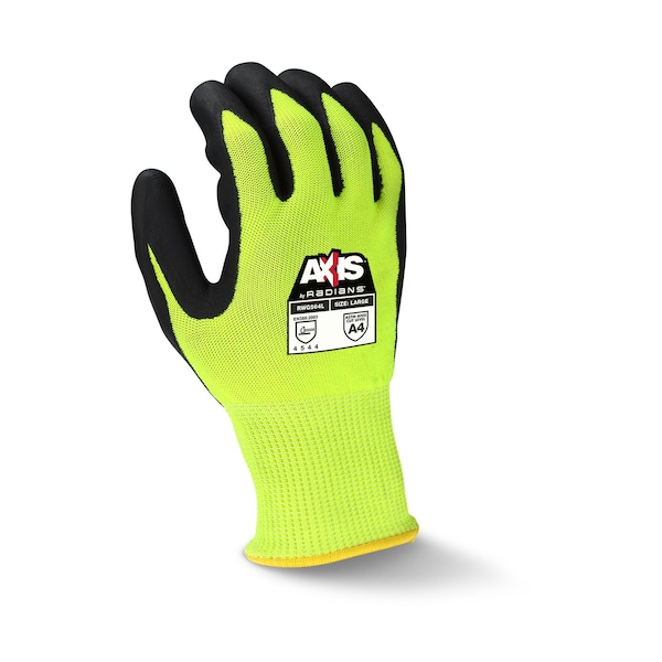 Radians Cut-Resistant Coated Gloves, Cut Level A4 , Foam Nitrile , L - RWG564L