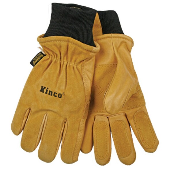 Kinco Kinco L Pigskin Leather Black/Gold Ski Gloves - 901-L