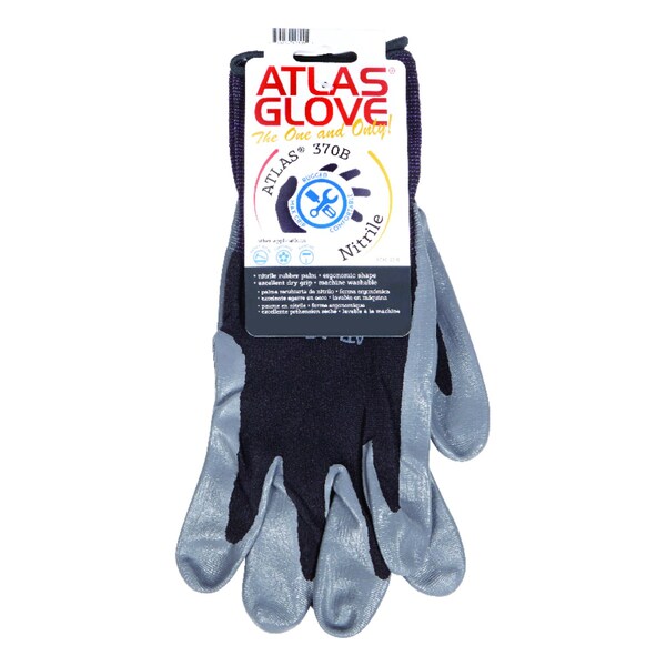 Showa Atlas Atlas Unisex Indoor/Outdoor Dipped Gloves Black/Gray XL 1 pair - 370BXL-09.RT