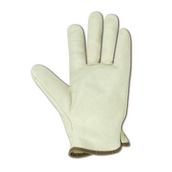 Magid Leather Drivers Gloves, Slip On Cuff, Wing Thumb Thumb, Tan, L 12 PK - B6547E-L