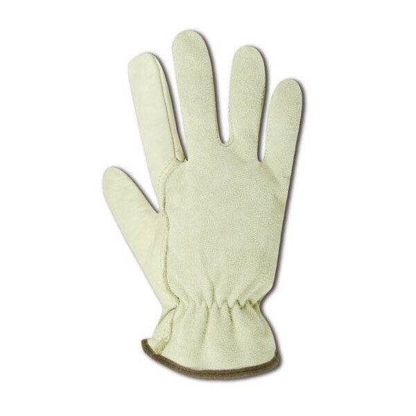 Magid Leather Drivers Gloves, Slip On Cuff, Wing Thumb Thumb, Tan, L 12 PK - B6547E-L
