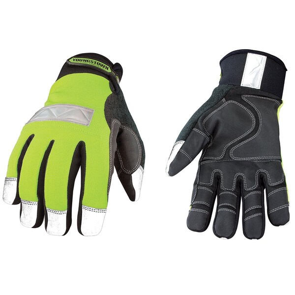 Youngstown Youngstown Safety Enhanced Visibility Lime Winter Hi-Vis Gloves - 08-3710-10-L