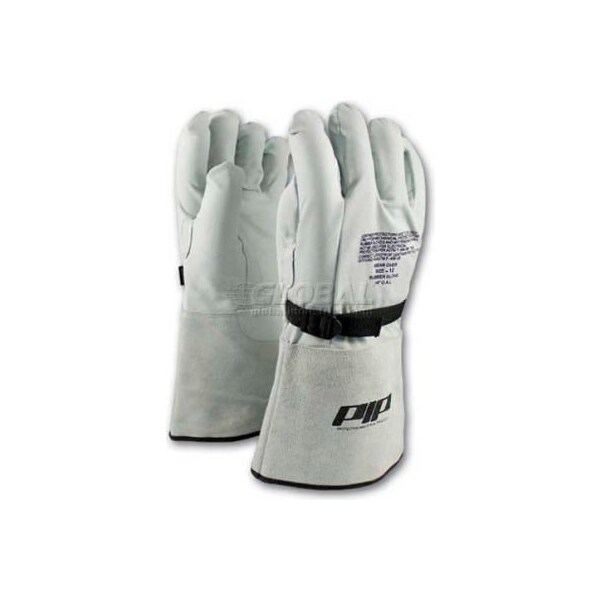 Pip PIP Top Grain Goatskin Leather & Nylon Protector For Novax Gloves, Orange & White, Size 10 - 148-6000/10