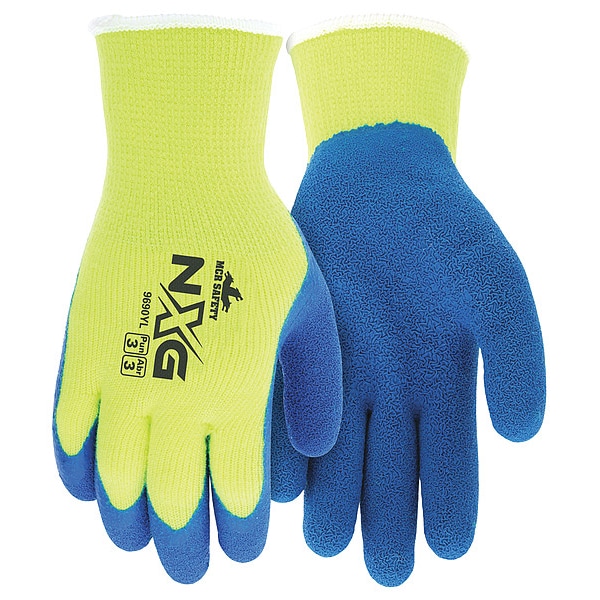 Mcr Safety Hi-Vis Cold Protection Cut-Resistant Gloves, Cotton/Polyester/Acrylic Lining, Green, M ( 8 ) - 9690YM