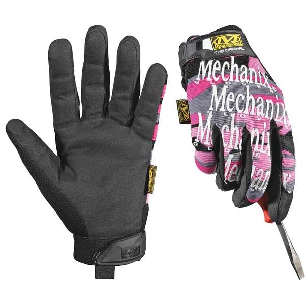 Mechanix Wear Mechanics Gloves, Synthetic Leather Palm, L, Pink Camo - MG-72-530