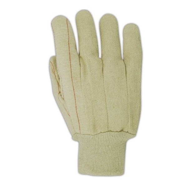 Magid Textile Gloves, Cotton, Knit Wrist Cuff Natural, Men's (Fits Large), 12 PK - 596K