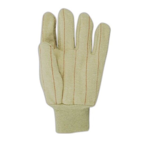 Magid Textile Gloves, Cotton, Knit Wrist Cuff Natural, Men's (Fits Large), 12 PK - 596K