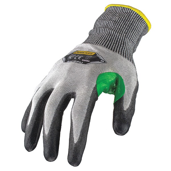 Ironclad Performance Wear Knit Gloves, Cut Level A2 , Dipped , Polyurethane , Smooth , M 1 PR - SKC2PU-03-M