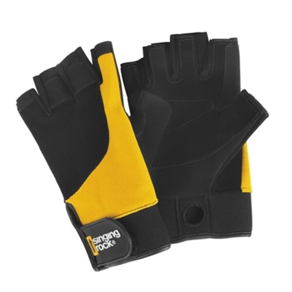 Rock Falconer 3 by 4 Gloves; Black & Yellow - Large - 497760