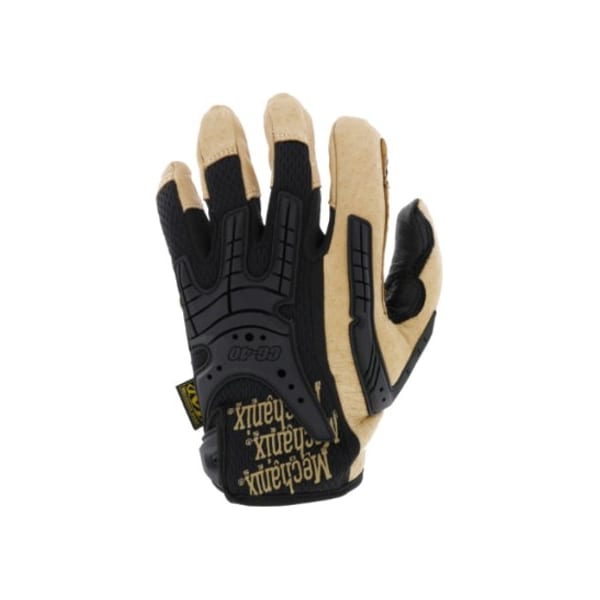 Mechanix Wear CG40-75 Mechanics Gloves, Genuine Leather Palm, SpandexÂ® Back, 10, Black/Brown - CG40-75-010